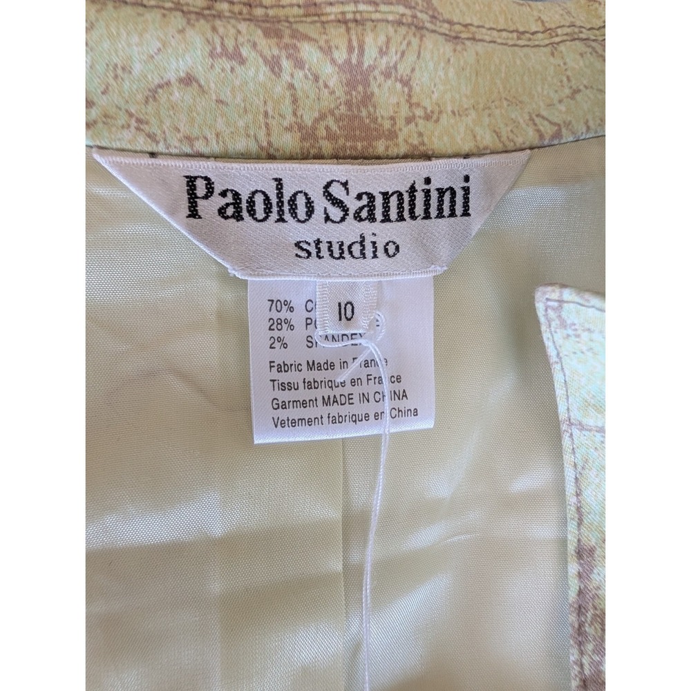NWT Paolo Santini Studio Women's Jacket Denim‎ Style Size 10 Splash Line Gray - Picture 6 of 6